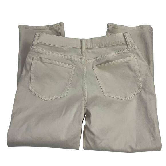 Hatch The Straight Leg Maternity Cropped Jeans Cream Winter White Size 28 - Picture 4 of 12